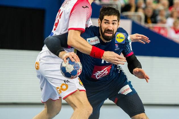 180126 France s Nikola Karabatic during semi-final between between France and Spain in the European Handball CHAMPIONSHIP January 26, 2018 2018 in Zagreb  Copyright: FREDRIKxVARFJELL BB180126FV036