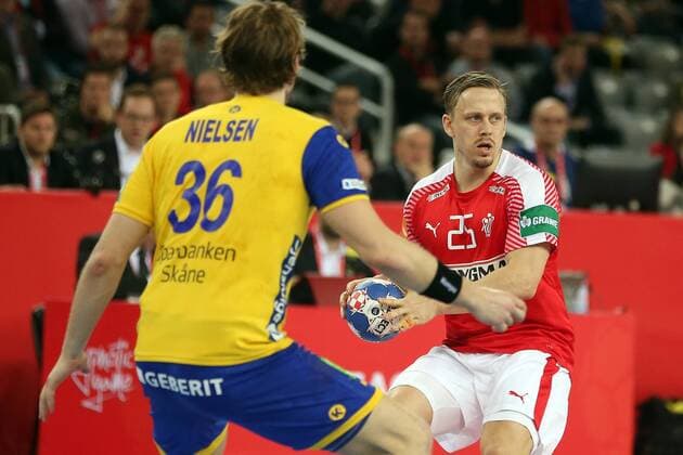 European Handball Championship, semifinal, Denmark - Sweden 26.01.2018., Arena Zagreb, Zagreb, Croatia - 2018 European Men s Handball Championship, semifinal, Denmark - Sweden. Morten Toft Olsen  DaliborxUrukalovic PIXSELL