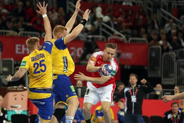European Handball Championship, semifinal, Denmark - Sweden 26.01.2018., Arena Zagreb, Zagreb, Croatia - 2018 European Men s Handball Championship, semifinal, Denmark - Sweden. Morten Toft Olsen  DaliborxUrukalovic PIXSELL