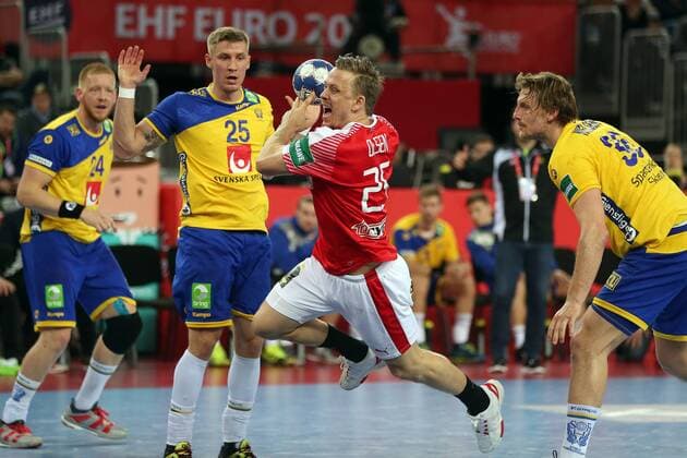 European Handball Championship, semifinal, Denmark - Sweden 26.01.2018., Arena Zagreb, Zagreb, Croatia - 2018 European Men s Handball Championship, semifinal, Denmark - Sweden. Morten Toft Olsen  DaliborxUrukalovic PIXSELL