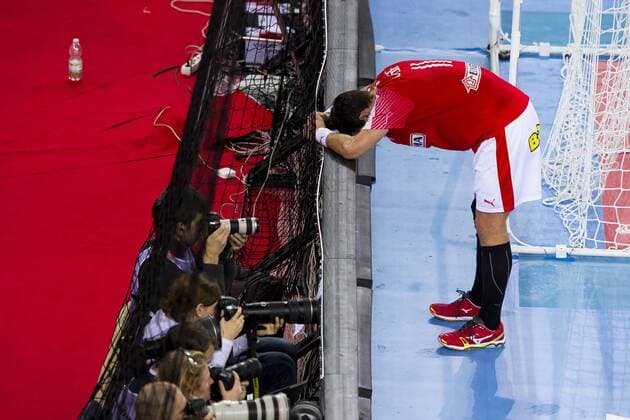 Rasmus lye Schmidt Nr 11 Denmark after the defeat of Denmark Sweden semifinal handball EHF euro 2018 26 01 18 Zagreb Zagreb Croatia Zagreb arena Copyright: xAgentur54Gradx xFelixxKoenigx