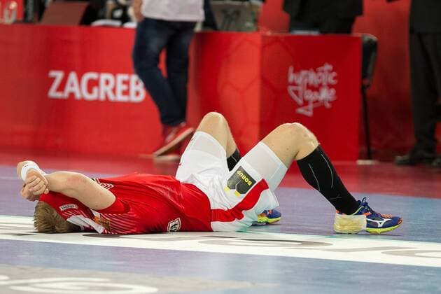 Tristesse Danemark HANDBALL : EHF EUROCroatie - Suede vs danemark - 26 01 2018 THEOPHILELaurent Panoramic 