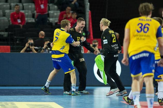 Joie Suede HANDBALL : EHF EUROCroatie - Suede vs danemark - 26 01 2018 THEOPHILELaurent Panoramic 