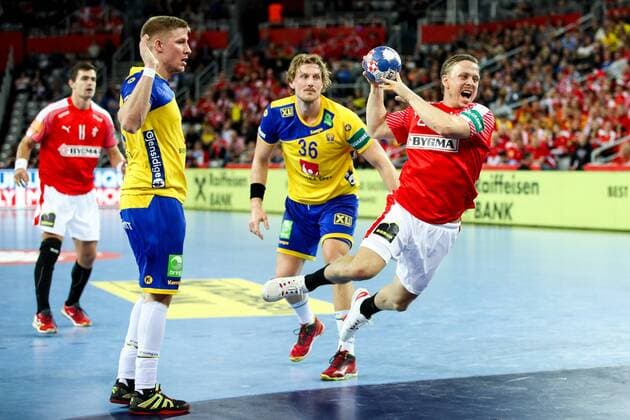 HANDBALL - EHF EURO 2018, DEN vs SWE ZAGREB,CROATIA,26.JAN.18 - HANDBALL - EHF European Championship EM Europameisterschaft semifinal, Denmark vs Sweden. Image shows Henrik Toft Hansen (DEN). GEPAxpictures xMaticxKlansek