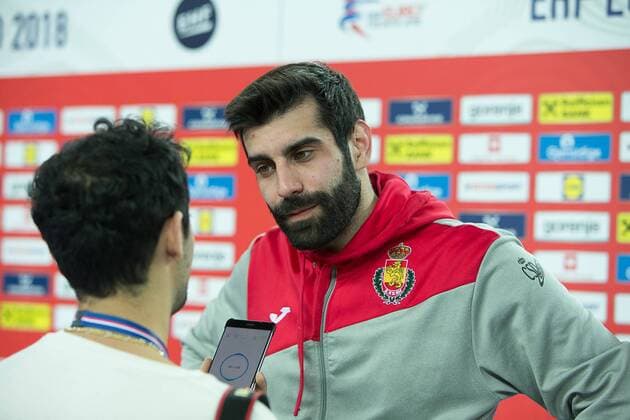 CORRALES Rodrigo (Espagne - Spain) HANDBALL : EHF EURO Conference de Presse : France - Espagne - Danemark - Suede - 27 01 2018 THEOPHILELaurent Panoramic 