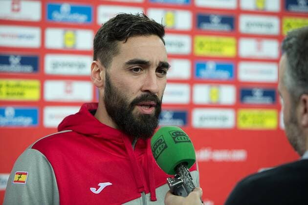RIVERA Valero (Espagne - Spain) HANDBALL : EHF EURO Conference de Presse : France - Espagne - Danemark - Suede - 27 01 2018 THEOPHILELaurent Panoramic 