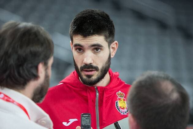 GURBINDO Eduardo (Espagne - Spain) HANDBALL : EHF EURO Conference de Presse : France - Espagne - Danemark - Suede - 27 01 2018 THEOPHILELaurent Panoramic 