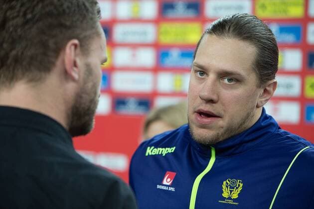 ZACHRISSON Mattias (Sweden - Suede) HANDBALL : EHF EURO Conference de Presse : France - Espagne - Danemark - Suede - 27 01 2018 THEOPHILELaurent Panoramic 