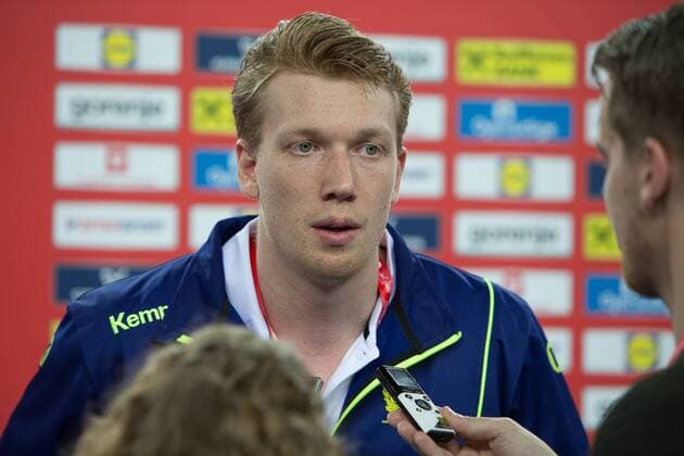 JEPPSON Simon (Sweden - Suede) HANDBALL : EHF EURO Conference de Presse : France - Espagne - Danemark - Suede - 27 01 2018 THEOPHILELaurent Panoramic 