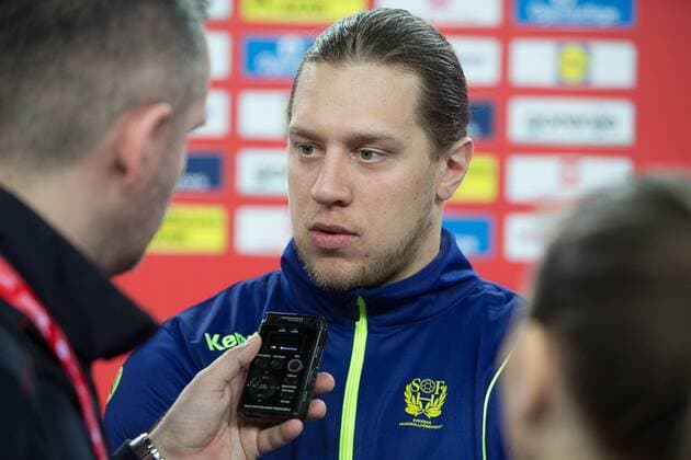 ZACHRISSON Mattias (Sweden - Suede) HANDBALL : EHF EURO Conference de Presse : France - Espagne - Danemark - Suede - 27 01 2018 THEOPHILELaurent Panoramic 