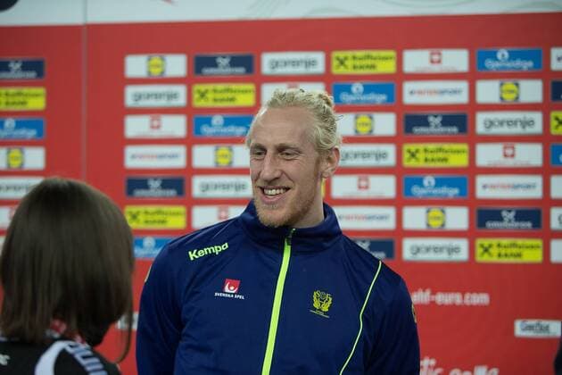 APPELGREN Mikael (Sweden - Suede) HANDBALL : EHF EURO Conference de Presse : France - Espagne - Danemark - Suede - 27 01 2018 THEOPHILELaurent Panoramic 