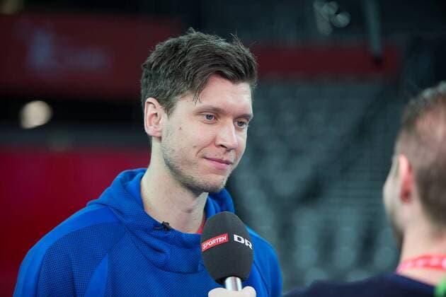 LANDIN JACOBSEN Niklas (Danemark - Denmark) HANDBALL : EHF EURO Conference de Presse : France - Espagne - Danemark - Suede - 27 01 2018 THEOPHILELaurent Panoramic 