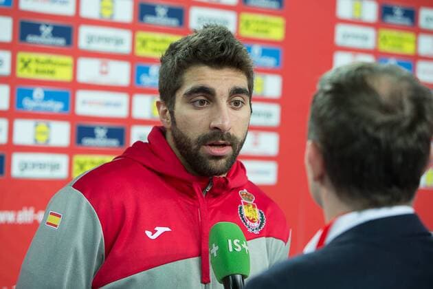BALAGUER David (Espagne - Spain) HANDBALL : EHF EURO Conference de Presse : France - Espagne - Danemark - Suede - 27 01 2018 THEOPHILELaurent Panoramic 