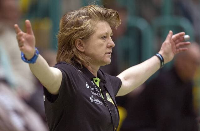 Frankfurt or 27 01 2018 Brandenburg Hall 3 Bundesliga women North Frankfurter HC vs HC HG O K T 28 17 FHC coach Daniela Filip