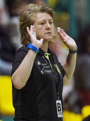 Frankfurt or 27 01 2018 Brandenburg Hall 3 Bundesliga women North Frankfurter HC vs HC HG O K T 28 17 FHC coach Daniela Filip