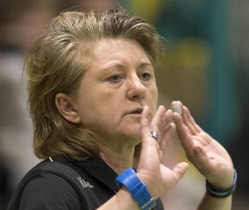Frankfurt or 27 01 2018 Brandenburg Hall 3 Bundesliga women North Frankfurter HC vs HC HG O K T 28 17 FHC coach Daniela Filip