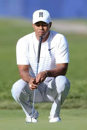 Bilder des Tages - SPORT January 27, 2018 - San Diego, California, United States - Tiger Woods lines up a putt on the 9th green during the third round of the 2018 Farmers Insurance Open at Torrey Pines GC. Golf 2018: Farmers Insurance Open - Round 3 - ZUMAw109 20180127_zap_w109_105 Copyright: xDebbyxWongx