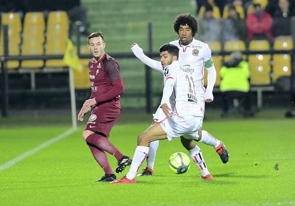 Nolan Roux FOOTBALL: Fc Metz vs Nice , 27 01 2018 , Ligue 1, 2017 - 2018 MAO Panoramic 