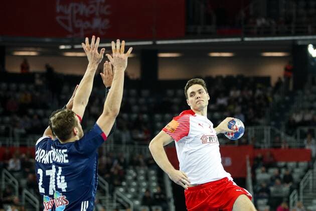 HANDBALL - EHF EURO 2018, FRA vs DEN ZAGREB,CROATIA,28.JAN.18 - HANDBALL - EHF European Championship EM Europameisterschaft bronze medal, France vs Denmark. mage shows Niclas Kirkelokke (DEN). GEPAxpictures xMaticxKlansek