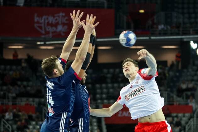 HANDBALL - EHF EURO 2018, FRA vs DEN ZAGREB,CROATIA,28.JAN.18 - HANDBALL - EHF European Championship EM Europameisterschaft bronze medal, France vs Denmark. mage shows Niclas Kirkelokke (DEN). GEPAxpictures xMaticxKlansek