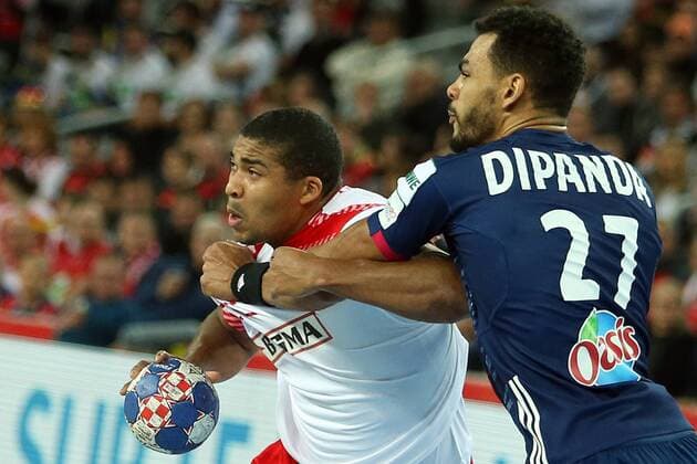 PXL_European Handball Championship, France vs Denmark 28.01.2018., Arena Zagreb, Zagreb, Croatia - 2018 European Men s Handball Championship, match for the 3rd place, France vs Denmark. Adrien Dipanda  GoranxStanzl PIXSELL