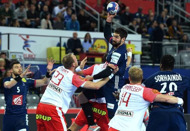 PXL_European Handball Championship, France vs Denmark 28.01.2018., Arena Zagreb, Zagreb, Croatia - 2018 European Men s Handball Championship, match for the 3rd place, France vs Denmark. Nikola Karabatic, Henrik Toft Hansen  MarkoxLukunic PIXSELL