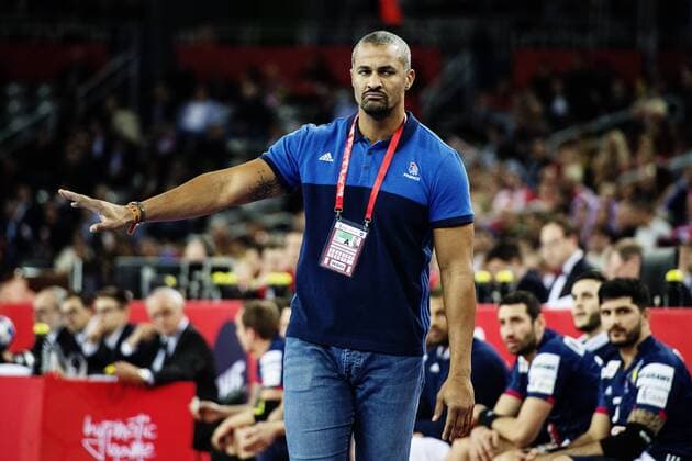 180128 France s national coach Dider Dinart gestiulerar in bronze match between Denmark and France in Handball CHAMPIONSHIP 2018 28 January 2018 in Zagreb  Copyright: FREDRIKxVARFJELL BB180128FV052
