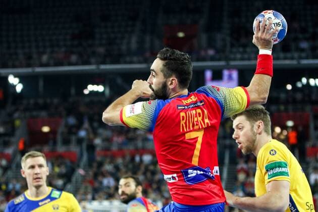 HANDBALL - EHF EURO 2018, ESP vs SWE ZAGREB,CROATIA,28.JAN.18 - HANDBALL - EHF European Championship EM Europameisterschaft final, Spain vs Sweden. Image shows Valero Rivera (ESP). GEPAxpictures xMaticxKlansek