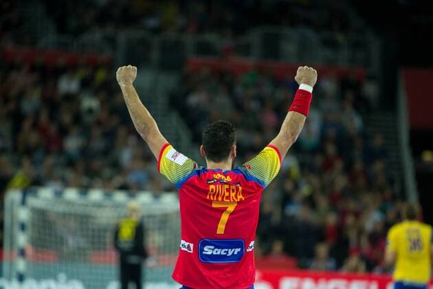 RIVERA Valero (Espagne - Spain) HANDBALL : EHF EUROCroatia - Finale - Suede vs espagne -28 01 2018 THEOPHILELaurent Panoramic 