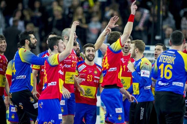 The Spaniards are happy about victory at the European Championships of Spain Sweden final handball EHF euro 2018 28 01 18 Zagreb Zagreb Croatia Zagreb arena Copyright: xAgentur54Gradx xFelixxKoenigx