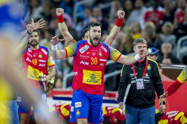 Gedeon Guardiola Nr 30 Spain is pleased with the title Spain Sweden final handball EHF euro 2018 28 01 18 Zagreb Zagreb Croatia Zagreb arena Copyright: xAgentur54Gradx xFelixxKoenigx
