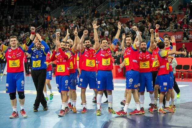 Handball EM Finale, Spanien ist Europameister Joie Espagne HANDBALL : EHF EUROCroatia - Finale - Suede vs espagne -28 01 2018 THEOPHILELaurent Panoramic 