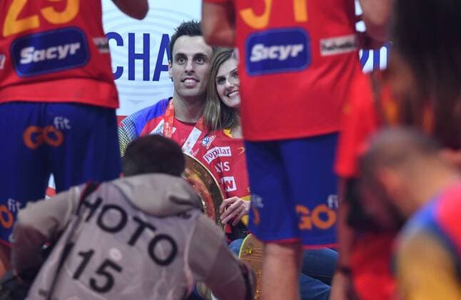 Handball EM Finale, Spanien ist Europameister European Handball Championship, handball players with their families 28.01.2018., Croatia, Arena Zagreb, Zagreb - European Handball Championship, handball players with their families.  MarkoxLukunic PIXSELL