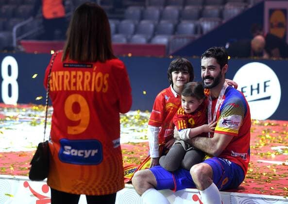 Handball EM Finale, Spanien ist Europameister European Handball Championship, handball players with their families 28.01.2018., Croatia, Arena Zagreb, Zagreb - European Handball Championship, handball players with their families.  MarkoxLukunic PIXSELL