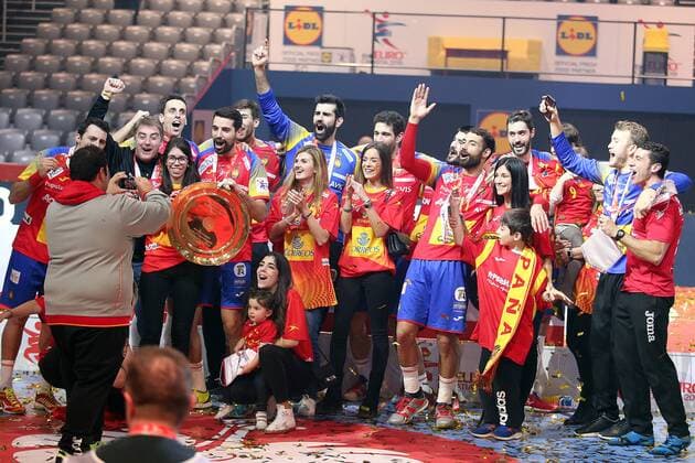 Handball EM Finale, Spanien ist Europameister European Handball Championship, handball players with their families 28.01.2018., Croatia, Arena Zagreb, Zagreb - European Handball Championship, handball players with their families.  GoranxStanzl PIXSELL