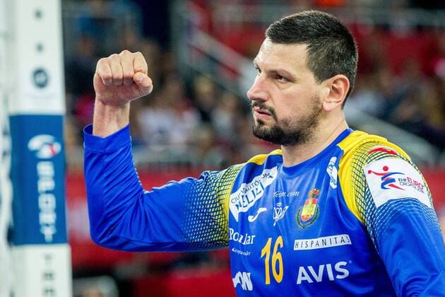 28 01 2018 arena Zargreb Zagreb CRO EHF European Championship men s Spain vs Sweden final pictured Arpad Sterbik ESP during the finalmatch of the EHF men s handball European Championship between Spain and Sweden at the arena Zargreb in Zagreb Croatia on 2018 01 28 Zagreb  EX_SPIDA