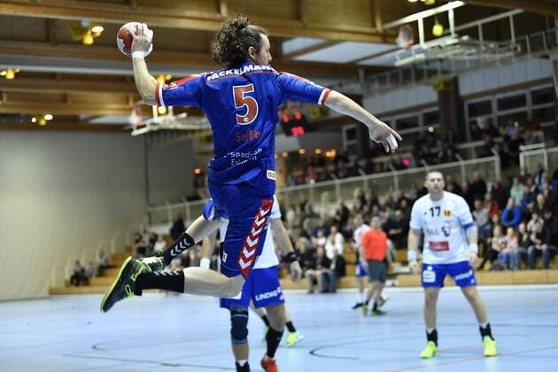 01 02 2018 handball season 2017 2018 test game friendly match HC Erlangen HCE ThSV Eisenach Johannes Sellin 5 HC Erlangen HCE