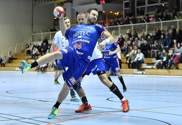01 02 2018 handball season 2017 2018 test game friendly match HC Erlangen ThSV Eisenach Jonas of Taheri Taheri 46 HC Erlangen HCE HCE