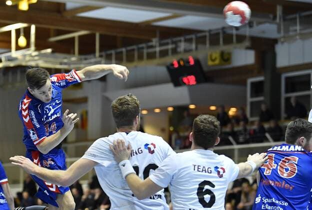 01 02 2018 handball season 2017 2018 test game friendly match HC Erlangen HCE ThSV Eisenach Christoph Steinert 44 HC Erlangen links