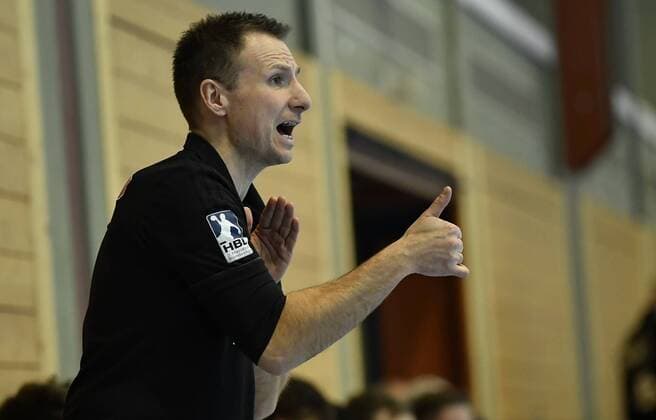 01 02 2018 handball season 2017 2018 test game friendly match HC Erlangen HCE ThSV Eisenach Arne Kühr coach coach ThSV Eisenach