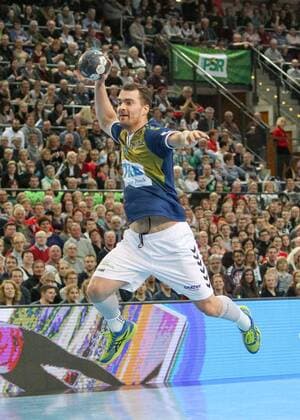 DHB all star game handball Leipzig 02 02 2018 arena Leipzig handball DHB all star game 2018 In the image of Casper Mortensen Allstars