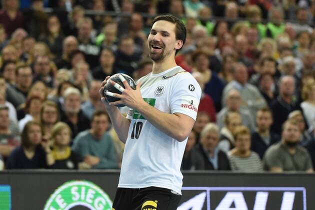 Handball men s 1 Bundesliga season 2017 18 all star game team HBL world selection Fabian Walter Nr 10 Germany 02 02 18 Copyright: xMichaelxHundtx xMatthiasxKochx