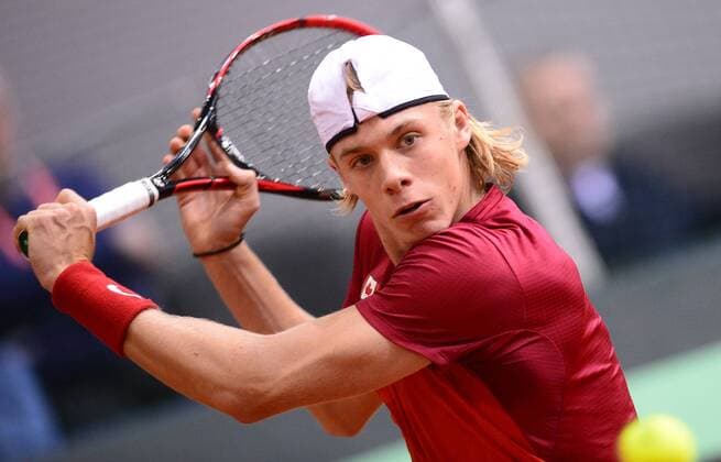 Davis Cup, Croatia - Canada, second match, Viktor Galovic - Denis Shapovalov 02.02.2018., Croatia, Osijek - First round of World Group Davis Cup, Croatia - Canada, second match, Viktor Galovic - Denis Shapovalov.  MarkoxPrpic PIXSELL