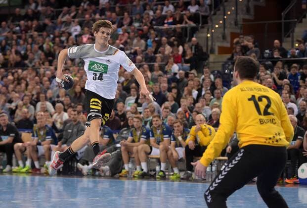 Rune Dahmke GER 34 at the all star game 2018 in the German national team against Bundesliga handball selection on 02 02 2018 in Leipzig Sachsen Leipzig Copyright: xEIBNER ChristianxModlax EP_CMA