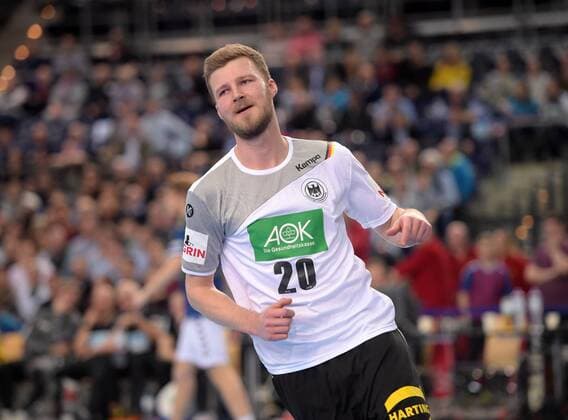 Philipp Weber GER 20 at the all star game 2018 in the German national team against Bundesliga handball selection on 02 02 2018 in Leipzig Sachsen Leipzig Copyright: xEIBNER ChristianxModlax EP_CMA