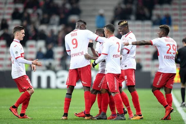 Fußball, OGC Nizza - FC Toulouse 17 Ibrahim SANGARE (tfc) - 13 CLEMENT MICHELIN (tfc) - JOIE FOOTBALL : Nice vs Toulouse - Ligue 1 Conforama - 03 02 2018 FEP Panoramic 