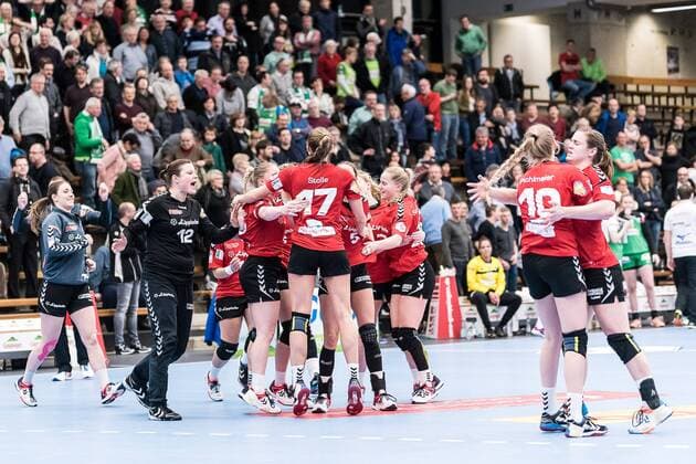 Jubilation Blomberg FRISCH on Göppingen against HSG Blomberg Lippe handball 1 Bundesliga women 03 02 2018 Göppingen Copyright: xEIBNER WolfgangxFrankx EP_WFK