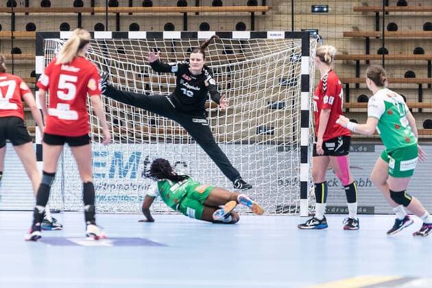 Anna Monz HSG Blomberg Lippe 12 fresh on Göppingen against HSG Blomberg Lippe handball 1 Bundesliga women 03 02 2018 Göppingen Copyright: xEIBNER WolfgangxFrankx EP_WFK