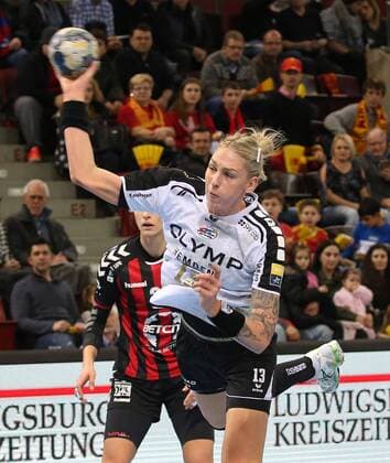 04 02 2018 Ludwigsburg Germany handball Chamions League women season 2017 2018 SG BBM Bietigheim vs Vardar Skopje Luisa Schulze BBM