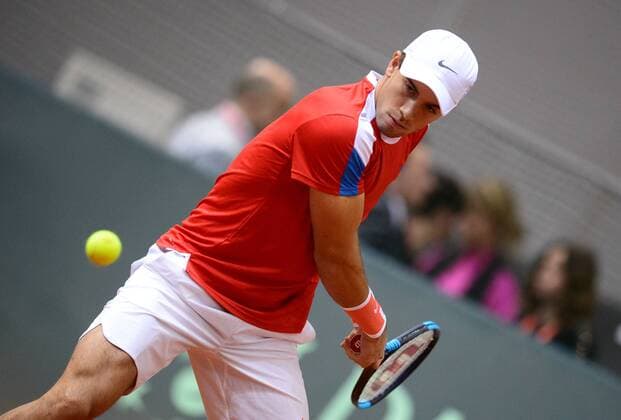 Davis Cup - Coric VS Shapovalov 04.02.2018., City sports hall, Osijek - 1. round of Davis Cup, Croatia-Canada, third day, 4. match, Borna Coric - Denis Shapovalov.Borna Coric.  MarkoxPrpic PIXSELL